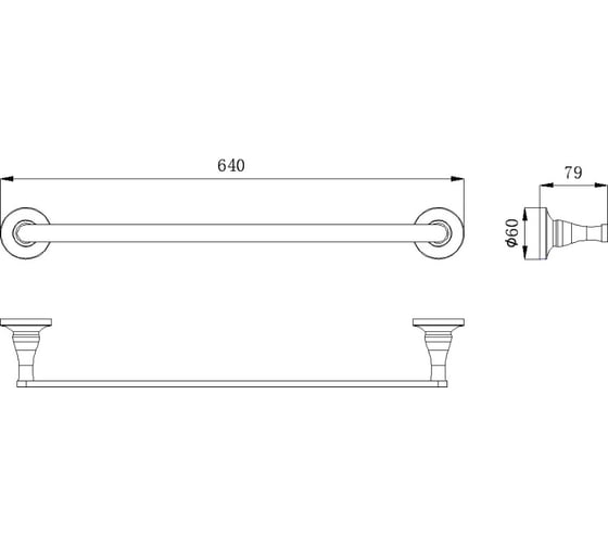 Полотенцедержатель RUSH Corsica 60 см CO42531