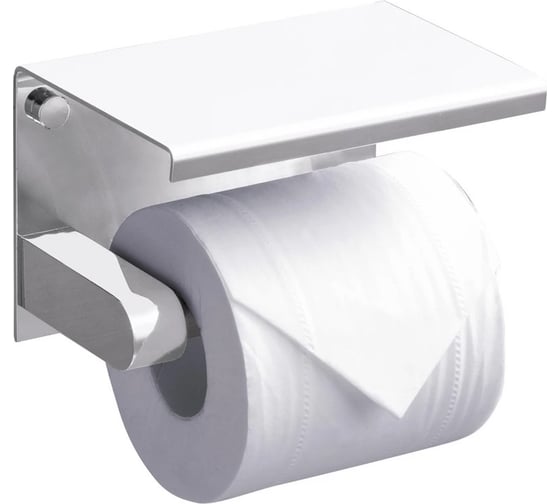 Бумагодержатель с полкой RUSH Edge белый ED77141 White