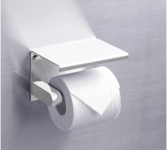Бумагодержатель с полкой RUSH Edge белый ED77141 White
