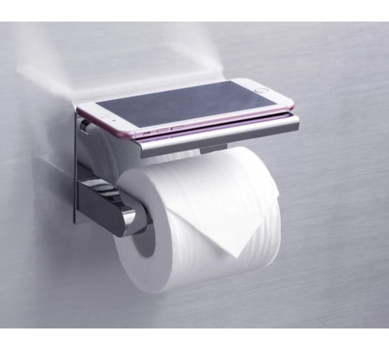 Бумагодержатель с полкой RUSH Edge ED77141 Chrome