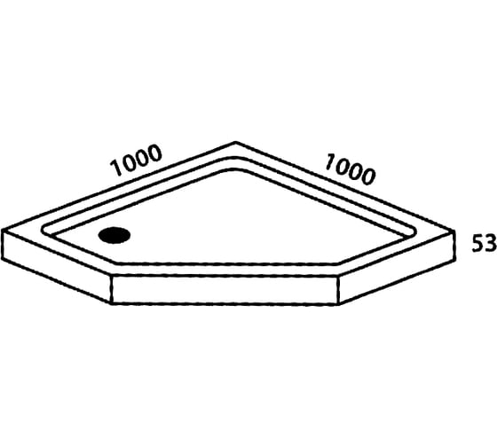 Душевой поддон RUSH PALM 100100 PI-A100100