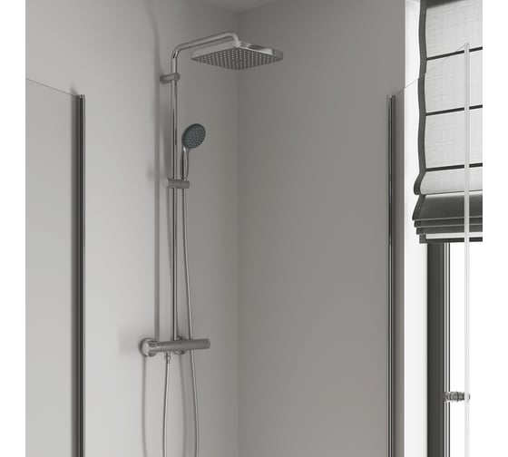 Душевая система GROHE Vitalio Start 250 CUBE с термостатом, настенный монтаж 26696000