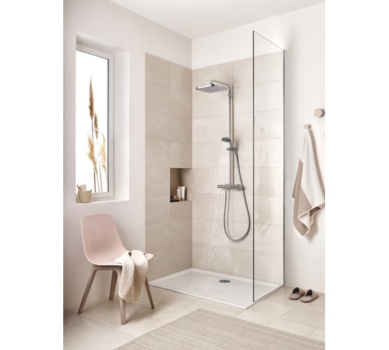 Душевая система GROHE Vitalio Start 250 CUBE с термостатом, настенный монтаж 26696000