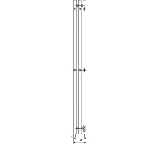 Полотенцесушитель электрический Primoclima Sol R E Graphite 100х12 3 PCSolREGR100123