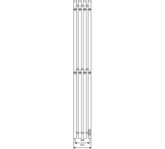 Полотенцесушитель электрический Primoclima Sol R E Inox 120х18 4 PCSolREInox120184