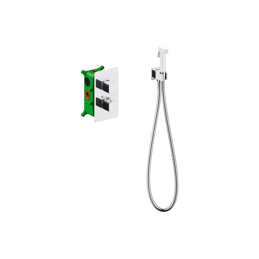 Встроенный смеситель с гигиеническим душем и термостатом Timo Petruma ...