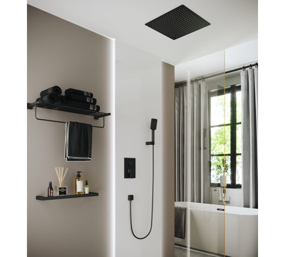Душевая система Timo Selene black скрытый монтаж, 3 режима SX-2029/03SM