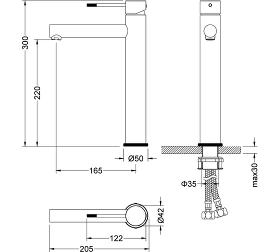 Смеситель для раковины-чаши Timo Saona chrome 2311/00F