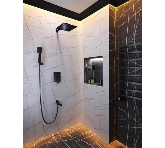 Душевая система Timo Selene black скрытый монтаж, 3 режима SX-3069/03SM