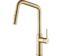 Смеситель для кухни с выдвижной лейкой Timo Saona золото матовое 2386/17FL