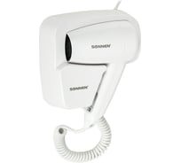Фен для волос настенный SONNEN hd-2101 ultra plus, 1300 вт, 2 скорости, белый, 608481