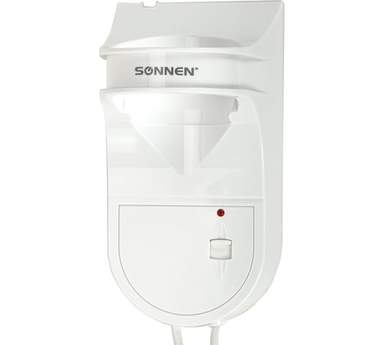 Фен для волос настенный SONNEN hd-2112 extra power, 1600 вт, 2 скорости, белый/хром, 608480