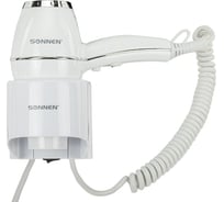 Фен для волос настенный SONNEN hd-2206 super power, 1850 вт, 2 скорости, белый, 608482