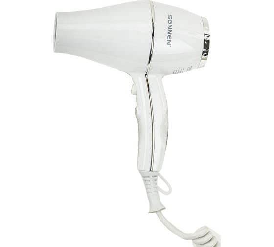 Фен для волос настенный SONNEN hd-2206 super power, 1850 вт, 2 скорости, белый, 608482