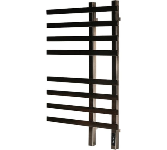 Электрический полотенцесушитель STOUT SOUL quadro 80x50 Оружейная сталь SHQ-S3QQ-008050 RG0093DHUED6SO 1