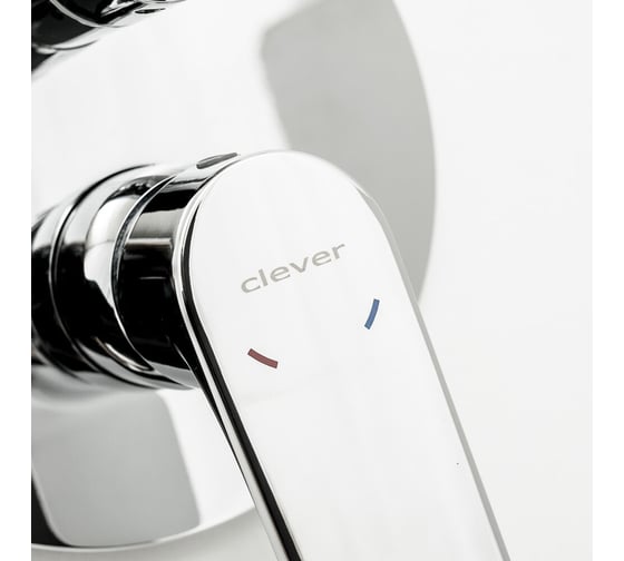 Внешняя часть смесителя для ванны и душа Clever VOGUE ELEGANCE керам. дивертер, хром 61394