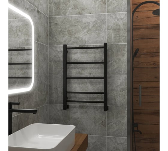 Полотенцесушитель водяной Grota Simple 430x600 черный Simple 430x600 N RAL 9005