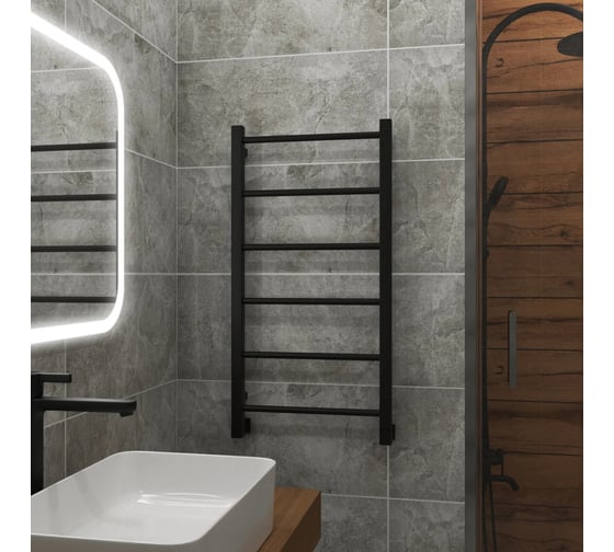 Полотенцесушитель водяной Grota Simple 430x800 черный Simple 430x800 N RAL 9005