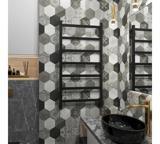 Полотенцесушитель водяной Grota Soffi 530x1000 черный Soffi 530x1000 N RAL9005