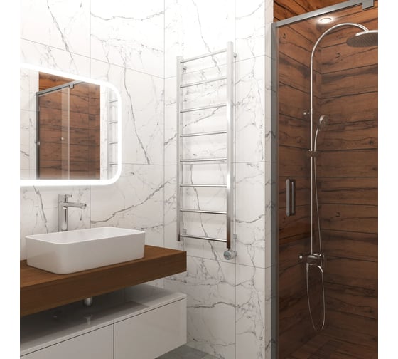 Полотенцесушитель электрический Grota Simple 430x1200 хром глянцевый Simple 430x1200 NP EL
