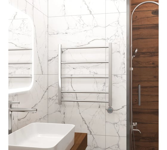 Полотенцесушитель электрический Grota Simple 530x600 хром глянцевый Simple 530x600 NP EL