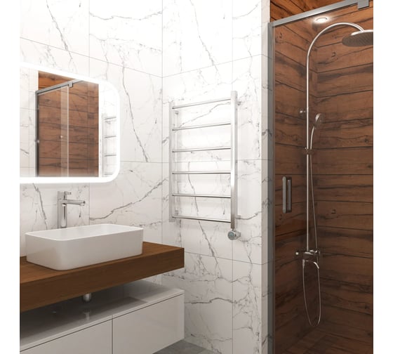 Полотенцесушитель электрический Grota Simple 530x800 хром глянцевый Simple 530x800 NP EL