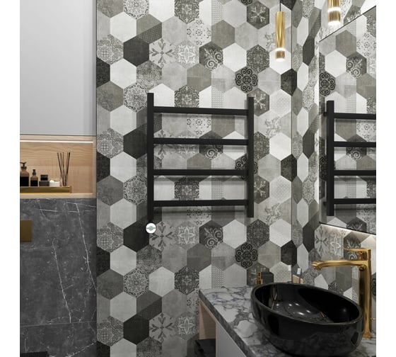 Полотенцесушитель электрический Grota Soffi 530x600 черный Soffi 530x600 N  EL RAL9005