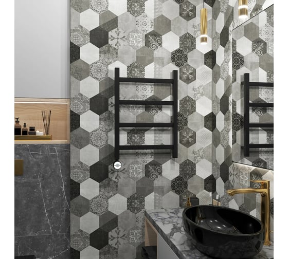 Полотенцесушитель электрический Grota Soffi 430x600 черный Soffi 430x600 N EL RAL9005