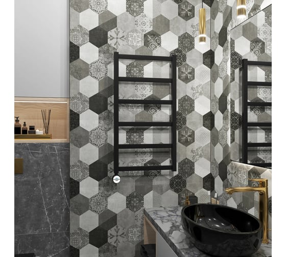 Полотенцесушитель электрический Grota Soffi 430x800 черный Soffi 430x800 N  EL RAL9005