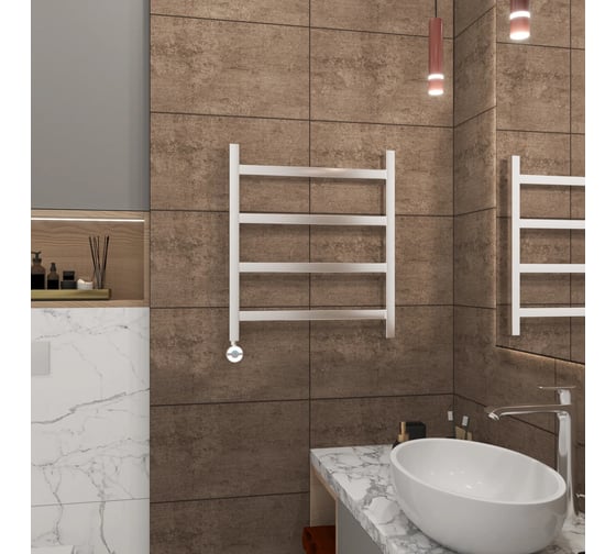Полотенцесушитель электрический Grota Soffi 530x600 хром глянцевый Soffi 530x600 NP EL