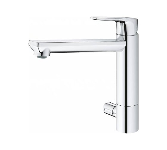 Смеситель для мойки GROHE BauEdge с запорным вентилем, средний излив 31696000