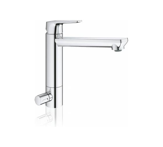 Смеситель для мойки GROHE BauEdge с запорным вентилем, средний излив 31696000