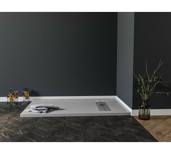 Литьевой поддон Aquanet 011G Delight NEW 1600х800х30 мм., серый камень 00258886