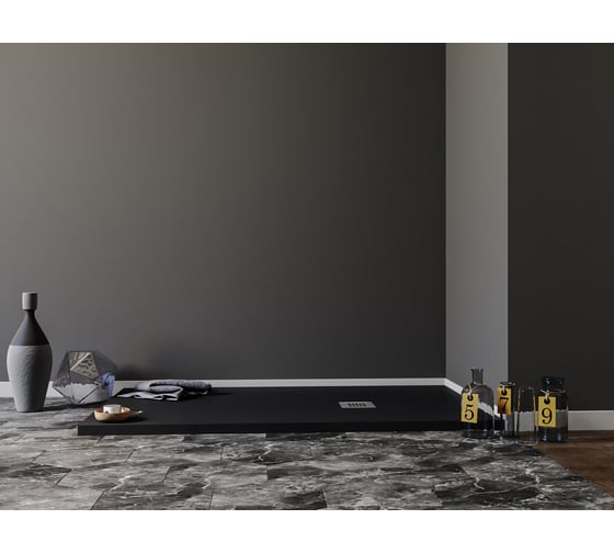 Душевой поддон Aquanet Pleasure 1600х800х30 мм, черный 00258894