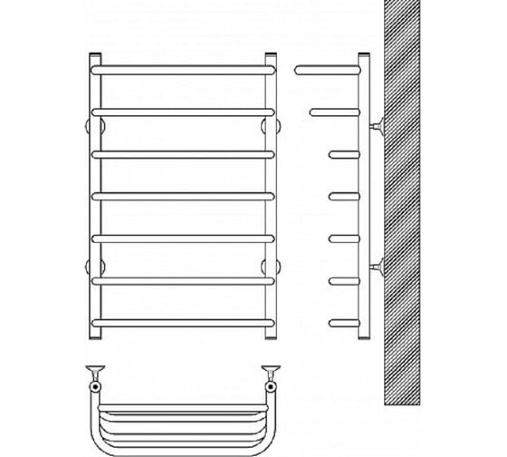 Водяной полотенцесушитель Gloss&Reiter Sky Л 50x80 С7