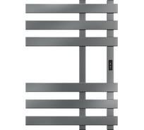 Полотенцесушитель дизайнерский электрический профильный Bauedge BAU Blizzard Gun Grey 50x70, 6 планок, темно-серый металлик DB-0113