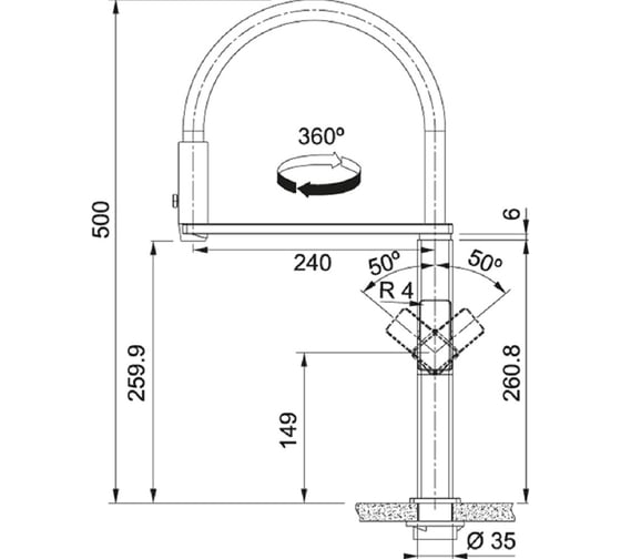 Смеситель FRANKE CENTINOX Pro 115.0547.855