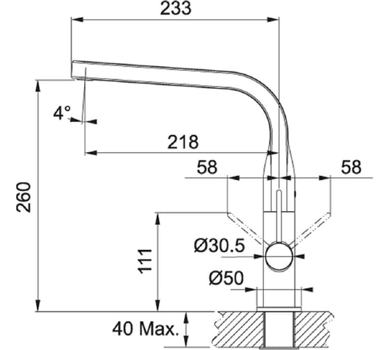 Смеситель FRANKE Sinos 115.0259.974