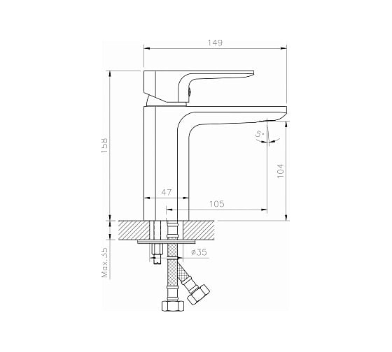 Смеситель для раковины Koller Pool Trend TR0200