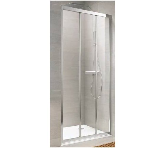 Душевая дверь Koller Pool трехсекционная, 900x1900 мм., стекло grape TT90G