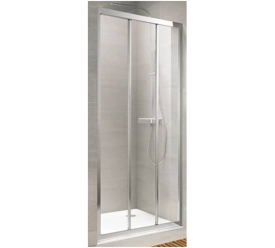 Душевая дверь Koller Pool трехсекционная, 900x1900 мм., стекло прозрачное TT90C