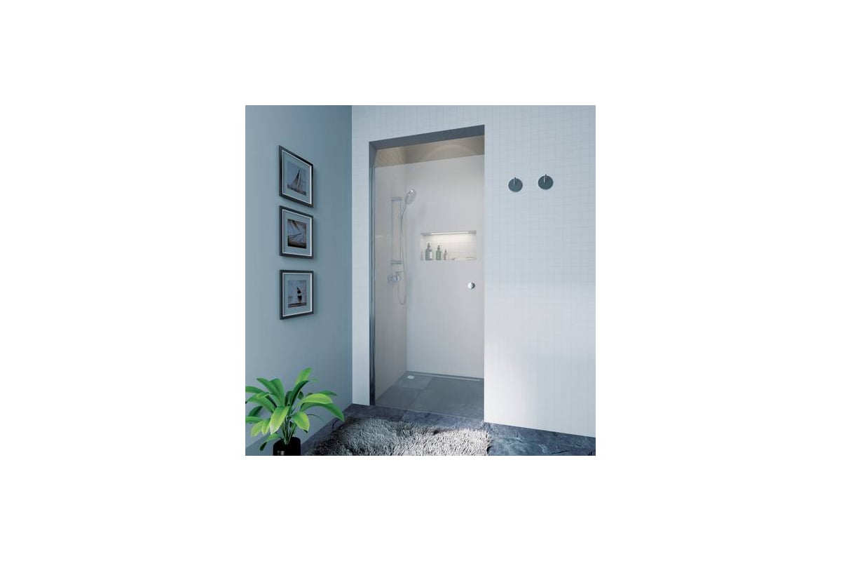 Душевые двери Koller Pool QP10 один элемент, 800х1950 chrome, clear ...