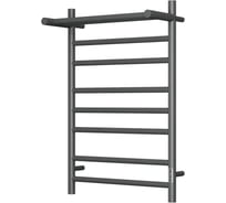 Полотенцесушитель электрический с полкой Bauedge BAU Stil Shelf Gun Grey 50x80, 7 планок, универсальный, темно-серый металлик DB-0093
