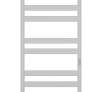 Электрический дизайнерский полотенцесушитель Bauedge профильный BAU Mix 50x80, 6 планок, универсальный, белый полуматовый DB-0126