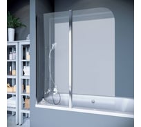 Шторка на ванну Koller Pool двойной элемент, 1150x1400, clear left chrome, clear QP95