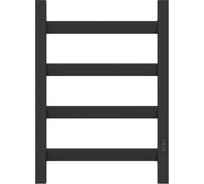 Электрический полотенцесушитель Bauedge профильный BAU Hotel Veer 40x60, 4 планки, универсальный, черный матовый RAL 9005 DB-0124