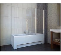 Шторка на ванну Koller Pool двойной элемент, 1150х1400 right chrome, grape QP95