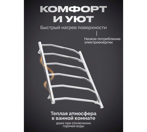 Электрический полотенцесушитель BAUMARK E neo 80/50 полированный BM14085
