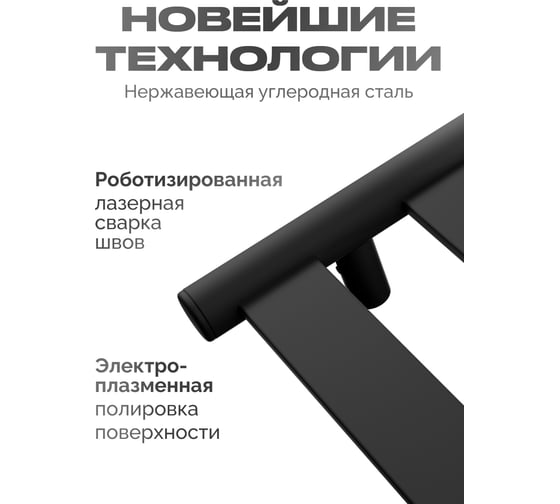 Электрический полотенцесушитель BAUMARK Y neo 80/50 чёрный матовый BM12085H