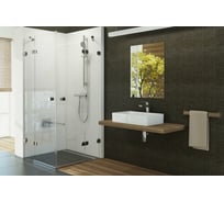 Душевая дверь поворотного типа Ravak Brilliant BSRV4-80, блестящий профиль, прозрачное стекло 1UV44A00Z1